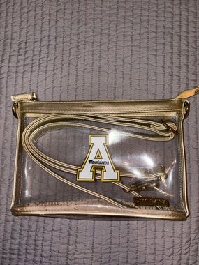 APPALACHIAN STATE MOUNTAINEERS STADIUM APPROVED SMALL WOMENS CLEAR CROSSBODY NEW